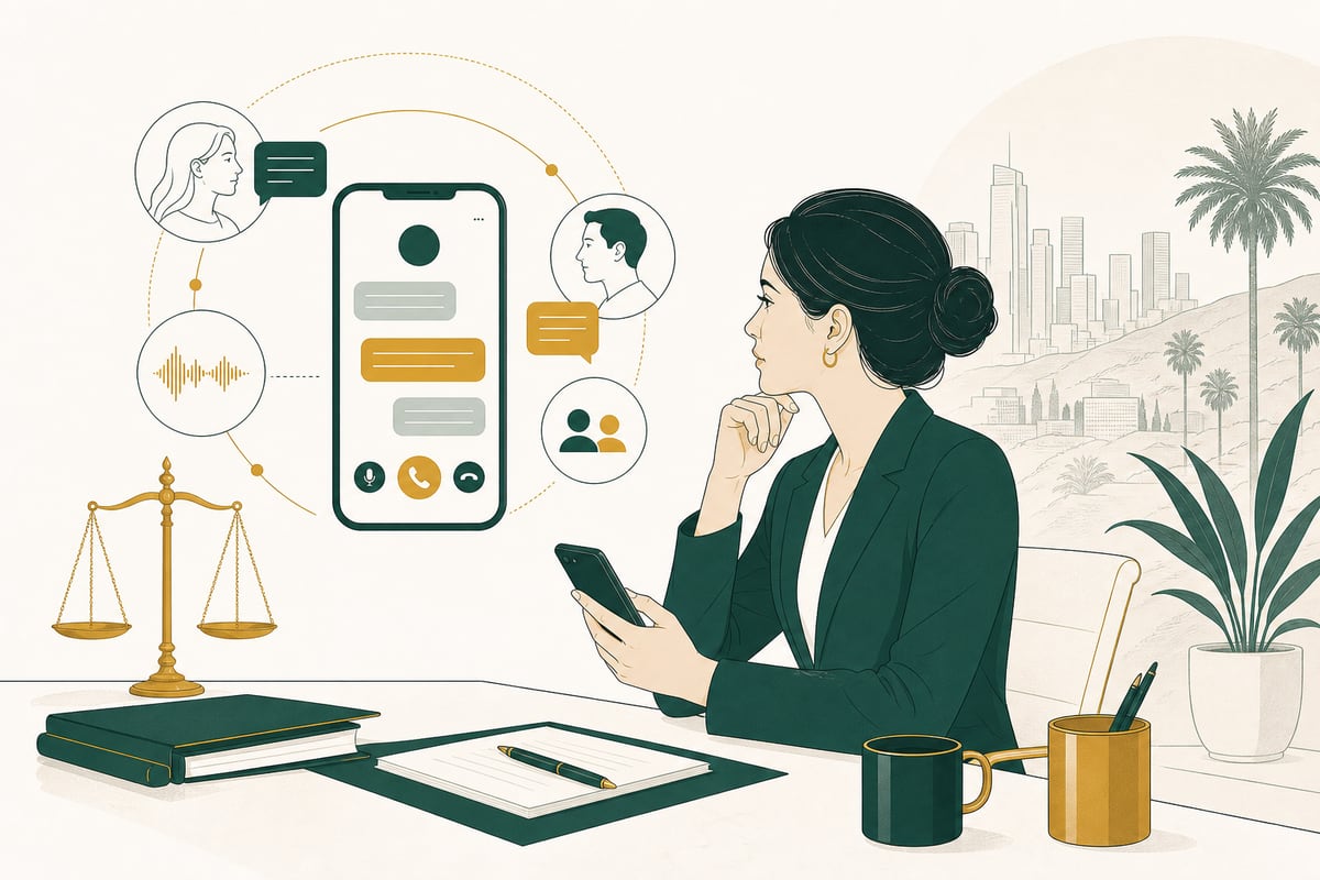 Bilingual after-hours law firm phone intake interface for Los Angeles immigration and personal-injury offices
